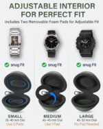 Factory Wholesale Custom Single Watch Travel Box with Carabiner Clip, Travel Watch PU Hard Shell Storage - Image 2