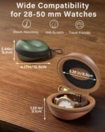 Factory Wholesale Custom Single Watch Travel Box with Carabiner Clip, Travel Watch PU Hard Shell Storage - Image 3