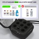 Factory Wholesale Custom Peptide Case for Fridge 9 Slot, Vial Case for Fridge for Short 10ml U-100 Vials, Peptide Vial Holder Fridge Organizer - Image 2