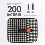 Factory Wholesale Custom Large Battery Organizer Storage Case with Battery Tester, Holds 100 AA Batteries & 100 AAA Batteries - Image 2