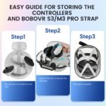 Factory Wholesale Custom Hard Travel Case for BOBOVR S3/M3 Pro & KIWI Design Battery Head Strap, VR Headset Carrying Case - Image 3