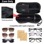 Factory Wholesale Custom Double Eyeglass Case for Two Pairs, Travel Organizer - Image 2