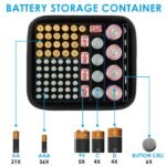 Factory Wholesale Custom Hard Battery Storage Container, Organizer Box with Tester BT-168, Safe Carrying Battery Case Holder - Holds 76 Various Sizes AA AAA 9V C D - Image 2